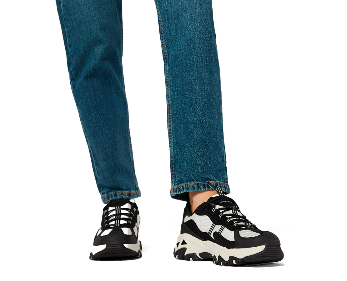 Skechers D'Lites Hiker  PR/BR - 180128-BKW-249