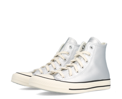 Converse Chuck Taylor All Star Metallic Leather PRATA - A11984C-439