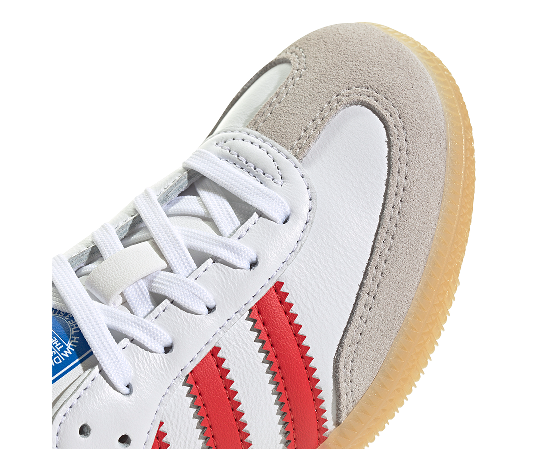 Adidas Samba OG EL White Collegiate Red BR/VM - JI4465-128