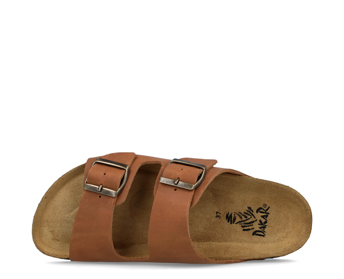 Dakar Sandals Two-Strap CAMEL - DAKAR100BROWN-134