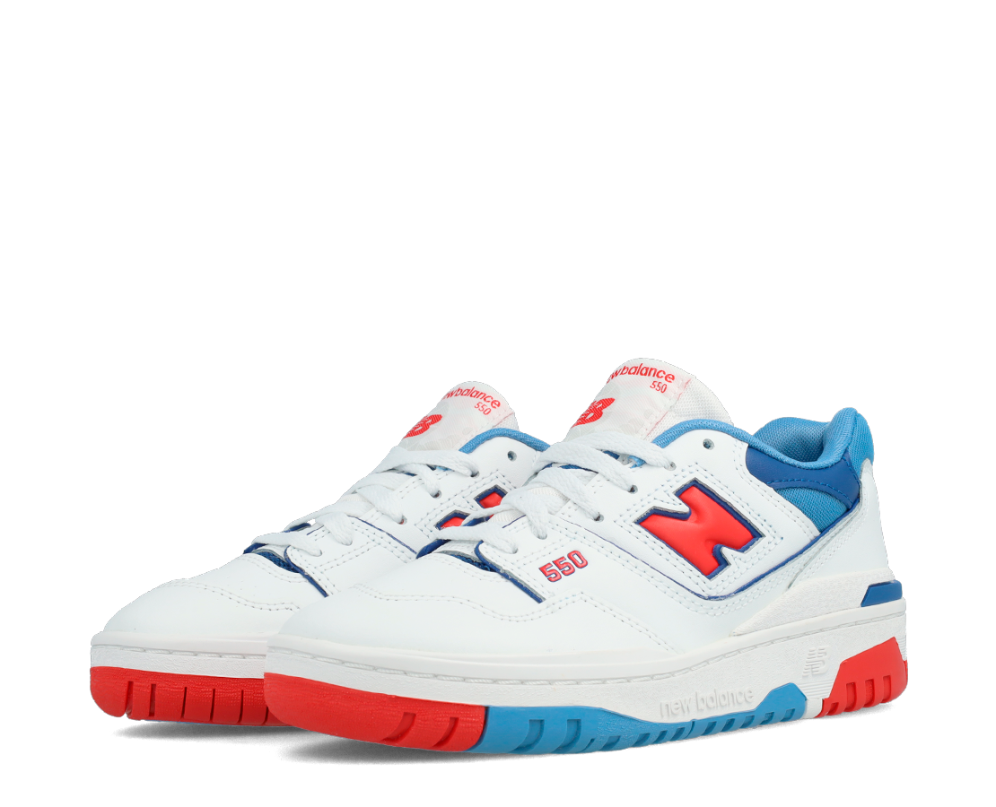 New Balance 550 White True Red BR/AZ/VM - GSB550CH-100